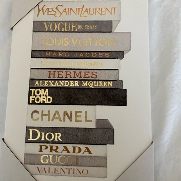 Other - Designer Book Stack Wall Art